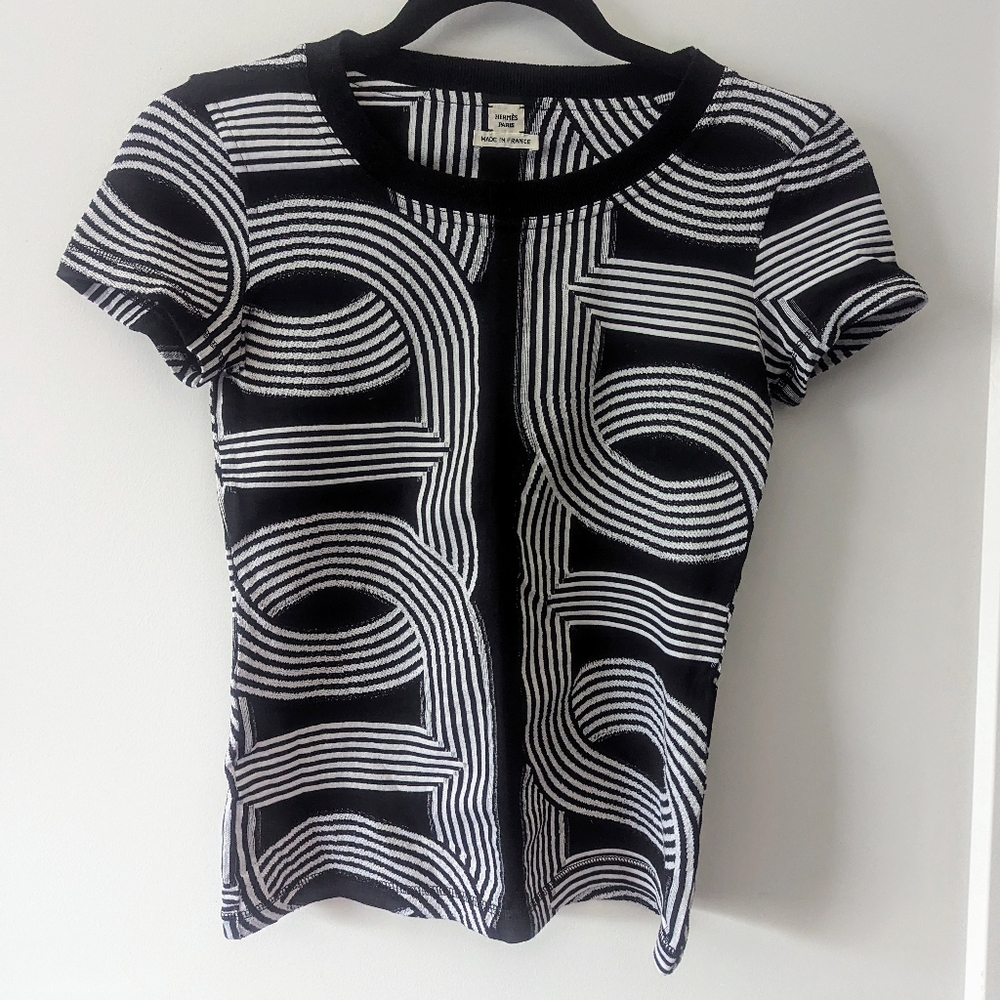 Hermes "Circuit 24 Maxi" Jacquard Micro T-Shirt - Picture 3 of 5